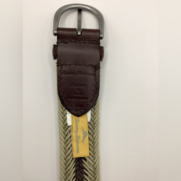 Tommy Bahama Leather And Fabric Woven Braid Belt - Picture 6 of 9
